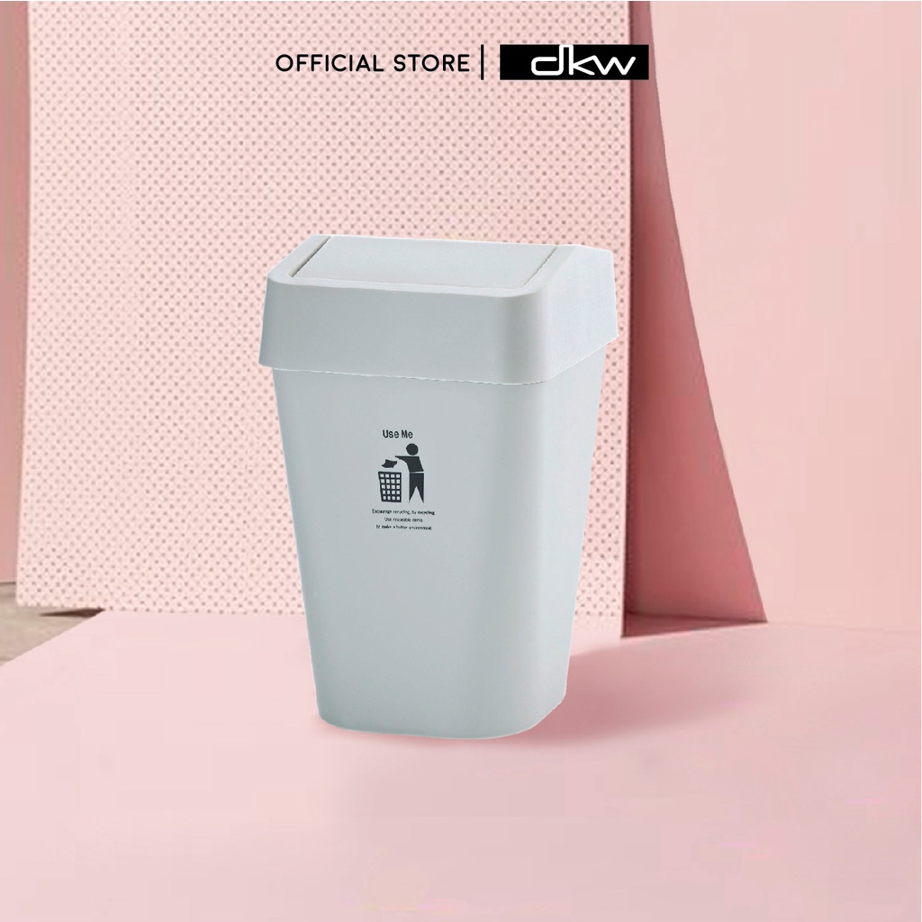 DKW HH-224SP ถังขยะฝาสวิง 11 ลิตร (มี 2 สี) Swing bin 11L ถังขยะอึด สวย ทน