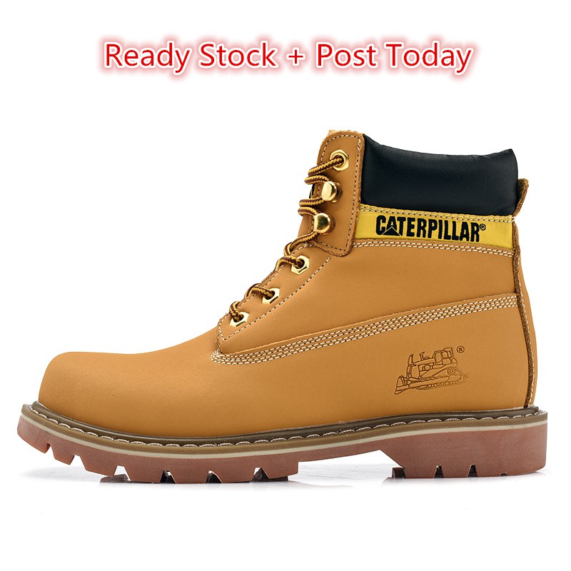 Caterpillar รุ่น Kerja Lelaki รองเท้าบูท วัสดุหนังนิ่ม สำหรับผู้ชายและ