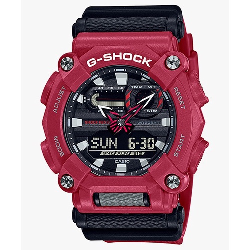 เหมาะสําหรับ g-shock GA-900-4A นาฬิกาสปอร์ต Ga900 สีดําและสีแดงนาฬิกาสายนาฬิกาเรซิน gx92