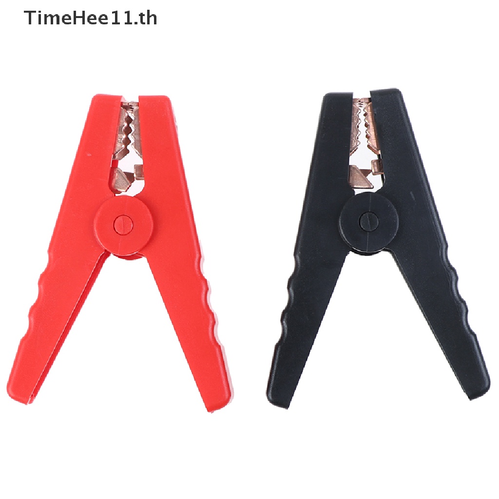 【TimeHee11】 2Pcs large 100a crocodile alligator clips car battery chargers insulated clamp
 【TH】 - รูปที่ 5