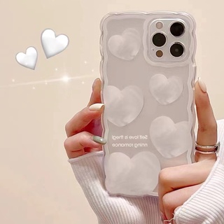 iPhone 13 13pro 13prm iPhone Case การ์ตูนน่ารักโปร่งใส Wave Border Soft Case สำหรับ iPhone 11 7Plus 8Plus Xr XS 13 12 Pro MaxTPU Case