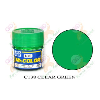 สีสูตรทินเนอร์ Mr.hobby Mr.color C138 Clear Green Gloss 10ml