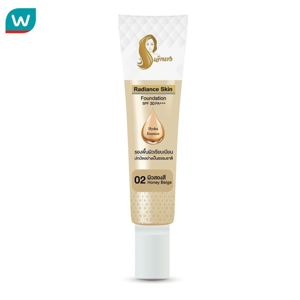 Chaonang เจ้านาง รองพื้น เรเดียนซ์ สกิน ฟาวเดชั่น SPF30 PA+++ 15ก. 02 ฮันนี่ เบจ