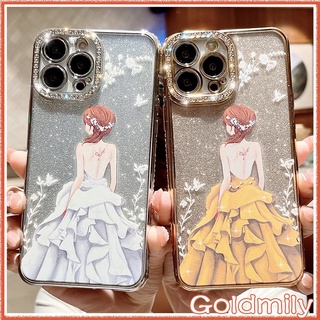 🔥 สำหรับ เคสไอโฟน13Promaxกลิตเตอร์เจ้าแม่ พลอยเทียม ขอบเหลี่ยมกล้องป้องกันเต็มรูปแบบกันกระแทก เคสApple iPhone 13 เคสไอโฟน7พลัส เคส i8plus 8 X เคสไอโฟน11 12 Xr เคสไอโฟน13 Pro Max Case