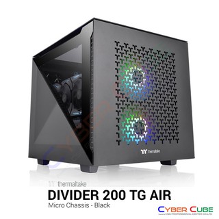 Thermaltake Divider 200 TG Air Micro Chassis - Black (เคส) Case