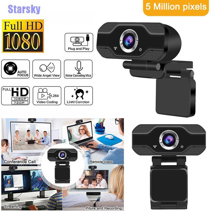 1080P HD USB Webcam Built-in Microphone 2MP Optical Lens CMOS Sensor Computer Laptop Web Camera For Live Video Chat - Foto 9