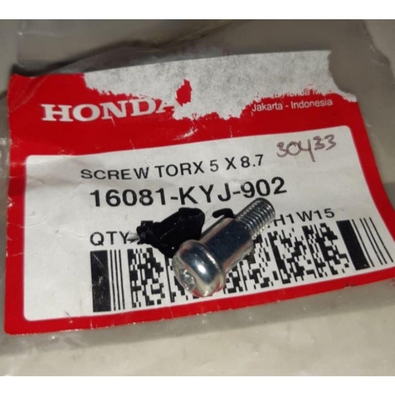 สกรู Torx 5x8.7 Bolt L Star Original Honda 16081-KYJ-901