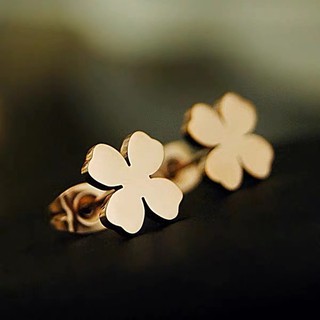 ญี่ปุ่นญี่ปุ่นเกาหลีโชคดีสี่ใบโคลเวอร์ต่างหูประณีตต่างหูโคลเ…