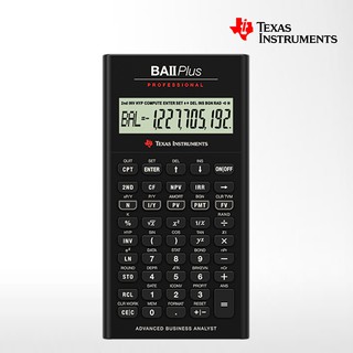 BA II Plus Professional โฉมใหม่ เครื่องคิดเลขการเงิน Texas Instruments ของแท้ ของใหม่ ประกันศูนย์