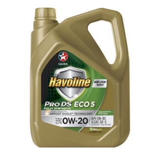 4ลิตร น้ำมันเครื่องสังเคราะห์แท้CALTEX  Havoline ProDS Fully Synthetic ECO 0w-20 ปริมาณ4ลิตร