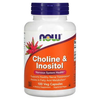 NOW Foods, Choline &amp; Inositol, 100 Veg Capsules