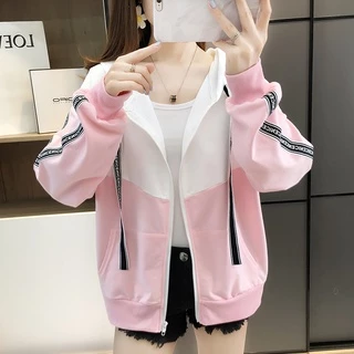JD CLOTHING มาใหม่ เสื้อแจ็คเก็ตแขนยาวผ้าดีผ้านุ่มใส่สบาย มีกระเป๋าและหมวกและซิปหน้า