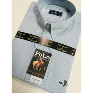 Polo Valente" เสื้อเชิ้ตแขนสั้นลายริ้วผ้า COTTON CVC เนื้อแน่นสวมใส่สบายจัดลายใหม่มาลด 70% จาก 1,690 บาทเหลือ 490 บาท