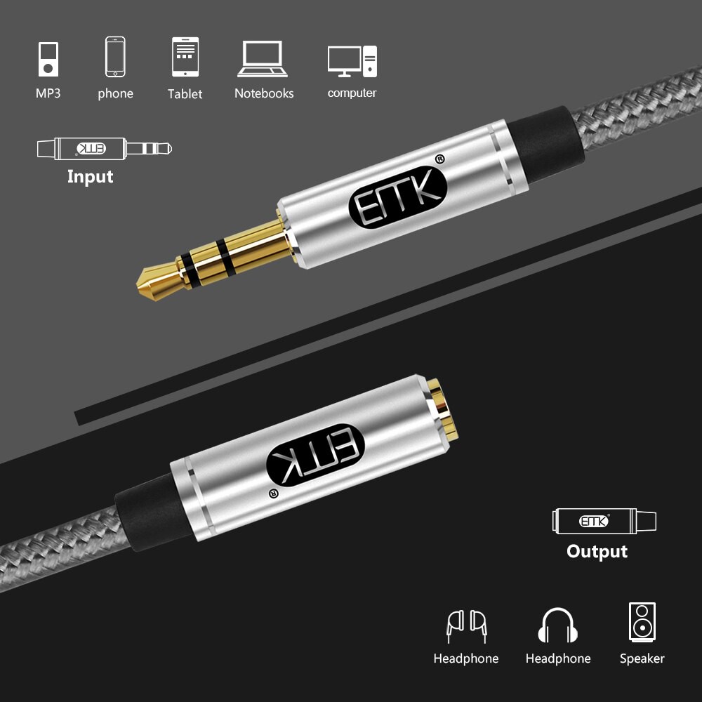 ERTK AUX Standard สายเพิ่มความยาวหูฟัง เกรดสำหรับหูฟัง