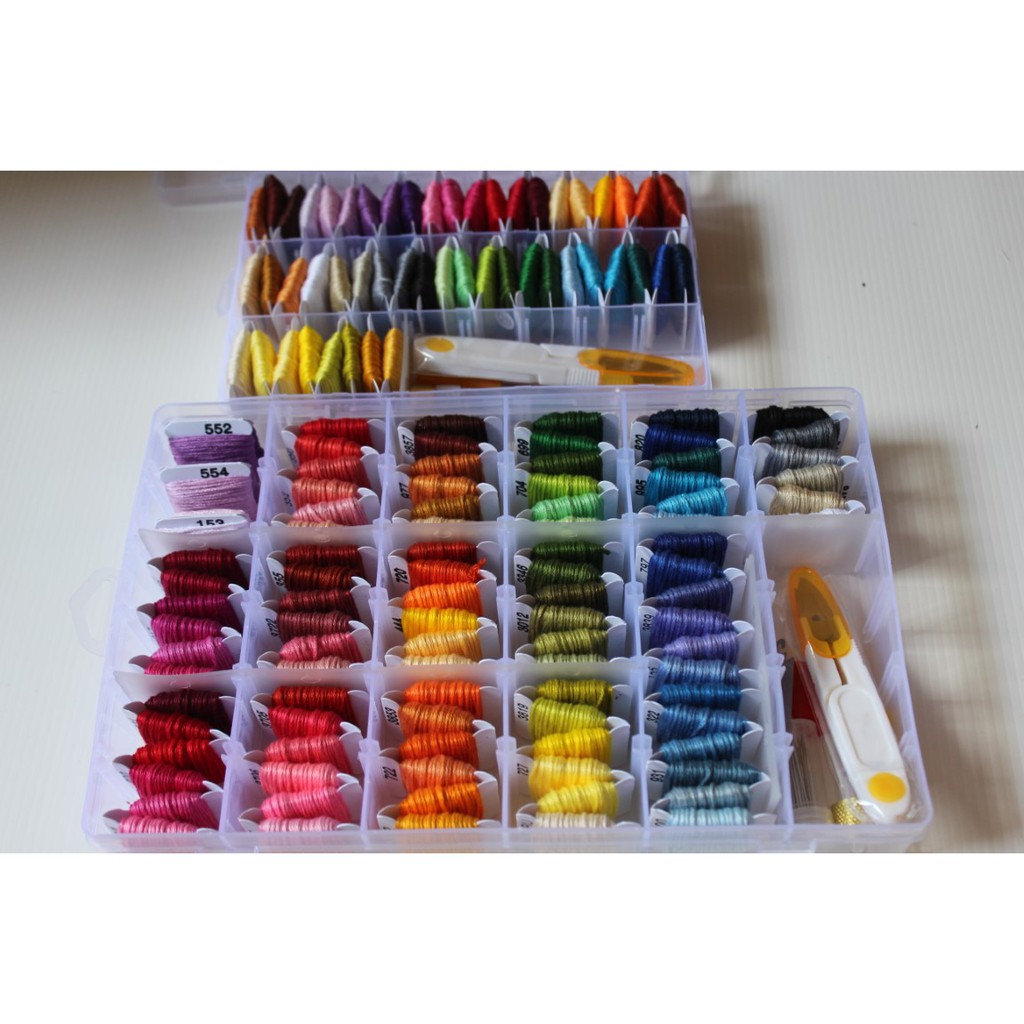 ไหมปักผ้า 48สี/50สี/96สี/100สี+อุปกรณ์ - รูปที่ 3