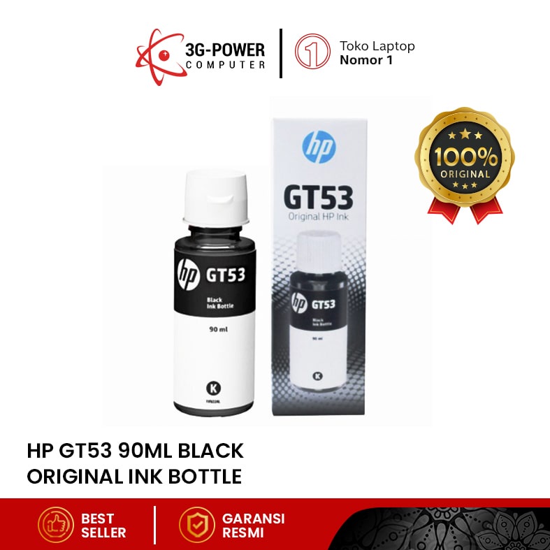 HP INK GT53 90-ML GT53 XL 90ML ขวดสีดํา หมึกเครื่องพิมพ์เดิม