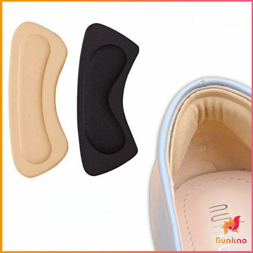 BUAKAO แผ่นกันกัด แผ่นกันรองเท้ากัด เนื้อนิ่ม ช่วยแก้รองเท้าหลวม 1 แพค ต่อ คู่ Sponge heel pad