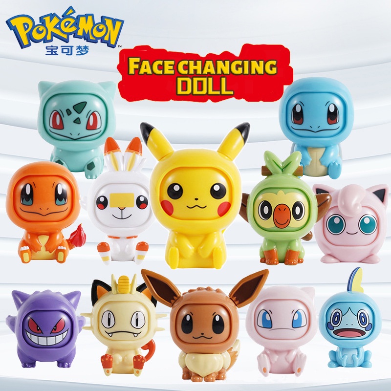 โมเดลฟิกเกอร์ Pokemon Pikachu Pokeball Elf Ball ของเล่นสําหรับเด็ก
