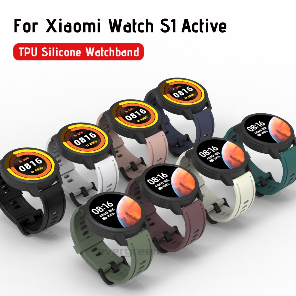 สายนาฬิกาข้อมือซิลิโคน TPU แบบเปลี่ยน สําหรับ Xiaomi Watch S1 Mi Watch Global Color 2