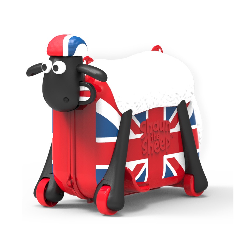กระเป๋าเดินทาง Sean the lamb กระเป๋าเดินทางเด็กมัลติฟังก์ชั่นเวอร์ชั่นอังกฤษ สามารถนั่งได้