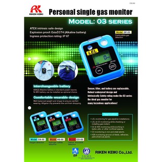 เครื่องวัดออกซิเจน Personal Single Gas Monitor
