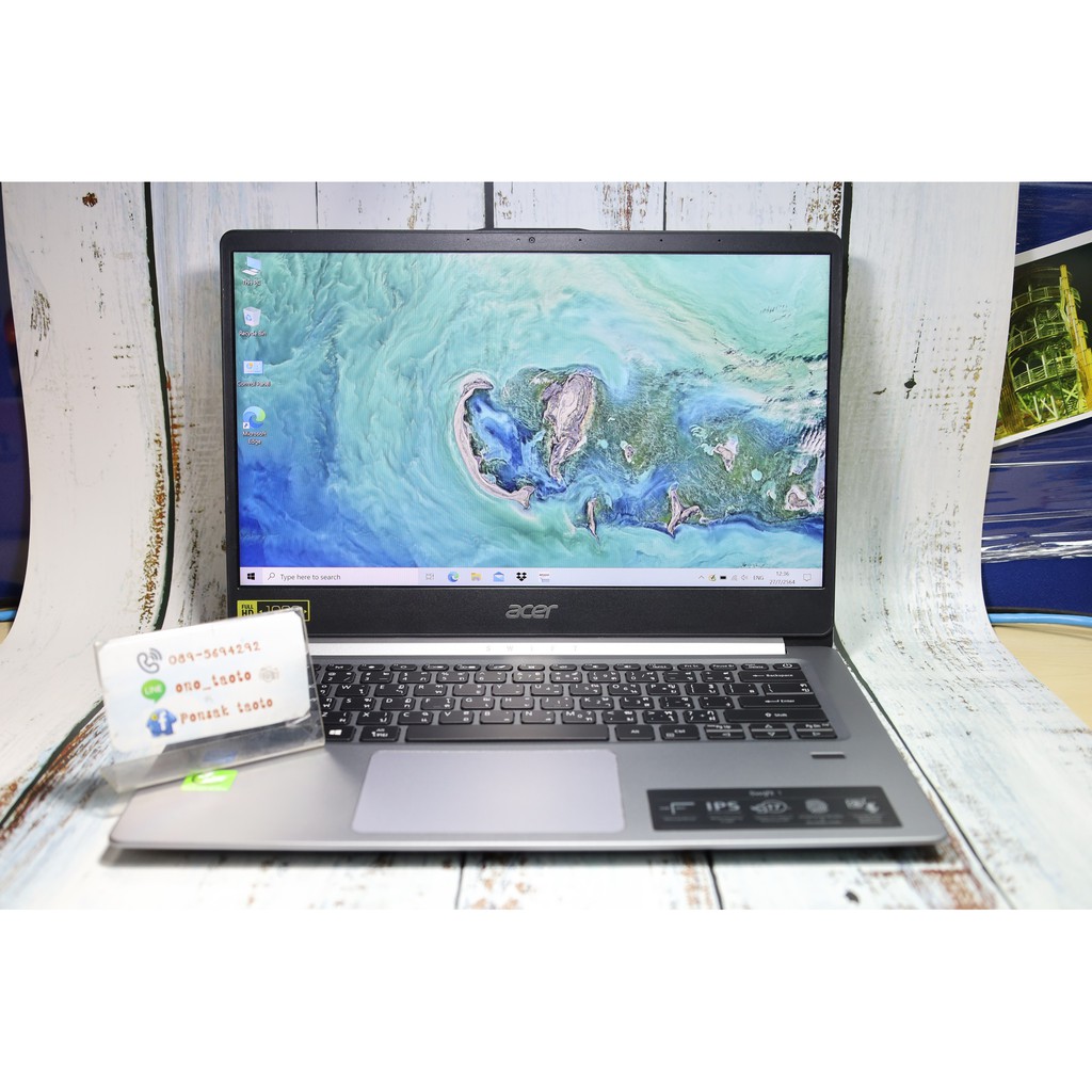 (ขาย) โน๊ตบุ๊ค Acer Swift 1 Intel Pentium Silver N5000, Ram 4GB SSD 256GB ประกันศูนย์ยังเหลือ