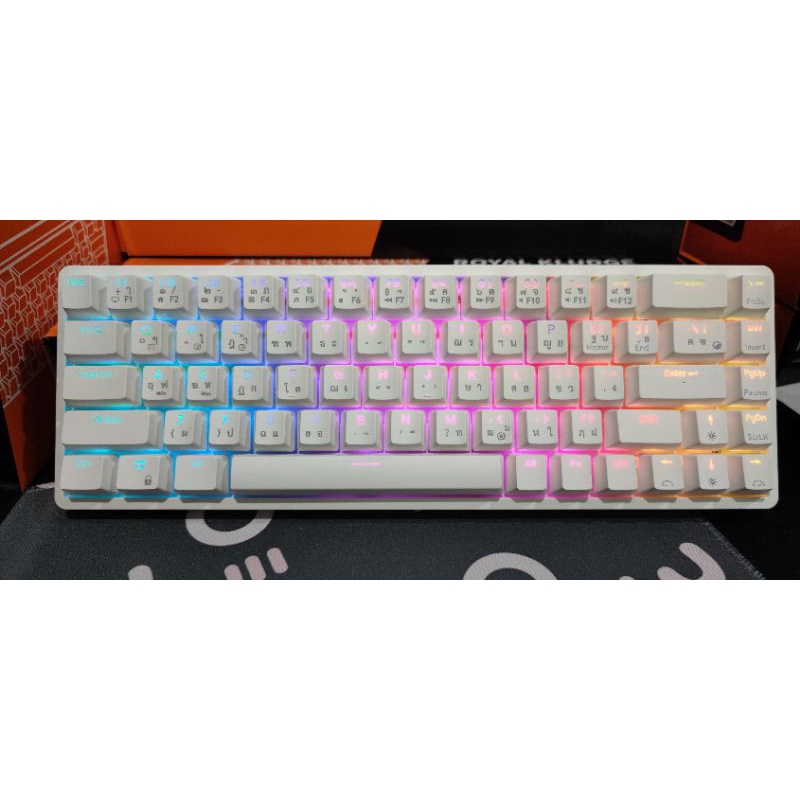 Royal Kludge RK68 RGB Hotswap USB HUB คีย์บอร์ดเกมมิ่งคีย์ไทย ไร้สายบลูทูธและมีสาย เปลี่ยนสวิตซ์ได้ เลเซอร์ไทย - English #8