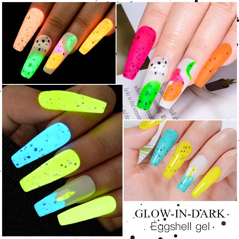 MTSSII MEET ACROSS 7ML Luminous Eggshell Gel ยาทาเล็บ UV เจลเรืองแสงนีออนสีเขียวเล็บเคลือบเงา