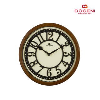 DOGENI นาฬิกาแขวนผนัง Wall Clock รุ่น WNP013DB นาฬิกาแขวนผนัง นาฬิกาติดผนัง ตัวเลขนูน 3 มิติ ดีไซน์เรียบหรู