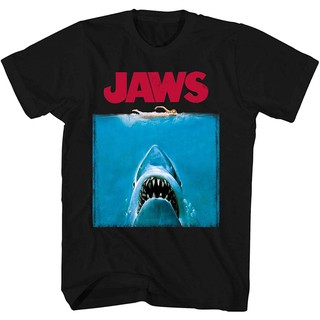 เสื้อยืดสีขาวDoug Knight Cotton Jaws Shark Shirt สำหรับผู้ชายS-4XL