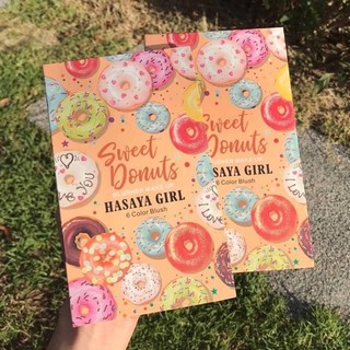 ปัดแก้มพาเลท 6 สี HASAYA GIRL SWEET DONUTS BLIUSHER #JH-3714🍩ปัดแก้มพาเลท 6 สี โทนน่ารัก สีสีนสวยงามเนื้อแมทท์ ติดทนนาน