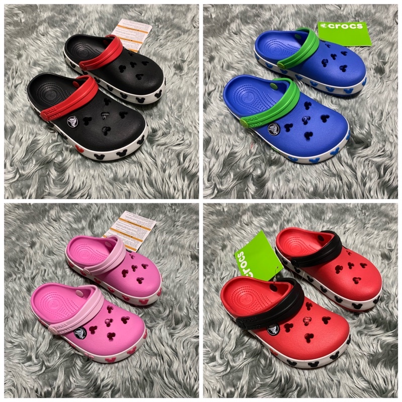 พร้อมส่ง !!! รองเท้าลำลองแฟชั่น เด็ก สไตล์ Crocs Kids Mickey - มิกกี้เมาส์ (Unisex)