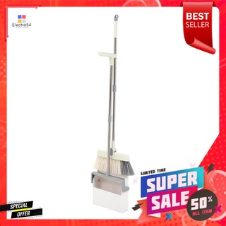 ชุดไม้กวาดพร้อมที่โกยผง ACCO GENKI สีขาวBROOM AND DUSTPAN SET ACCO GENKI WHITE