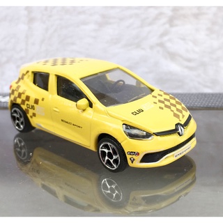 Majorette Renault Clio Sport - Checkered Design - Yellow Color /Wheels 5SV /scale 1/64 (3 inches) no Package