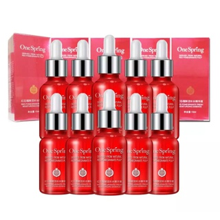 เซรั่มทับทิม One spring ชุด 10 ชิ้น สุดคุ้ม เซรั่มหน้าขาวเนียนใส เซรั่มลดริ้วรอย ผิวเรียบเนียน ด้วยสารสกัดจากทับทิม