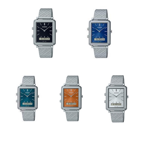 CASIO นาฬิกาข้อมือผู้ชาย สายสเเตนเลส รุ่น MTP-B205M,MTP-B205M-1E,MTP-B205M-2E,MTP-B205M-3E,MTP-B205M