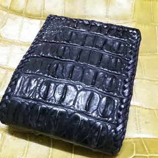 crocodile wallet กระเป๋าสตางค์  Crocodile Wallet horn bag lacingพร้อมใบครอบครองผลิตภัณฑ์จระเข้ตามcites