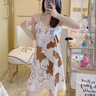 ชุดนอนสตรี，เดรส，สวย，โหมดเสื้อกั๊ก，มาพร้อมกับแผ่นอกฟองน้ำ，12สี，M~2XL