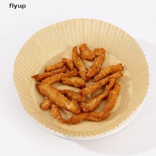 Flyup เสื่อทอดไร้น้ํามัน ทรงกลม แบบใช้แล้วทิ้ง ขนาด 16 ซม. 50