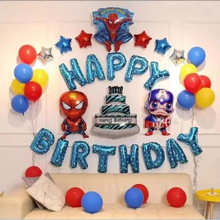 (ส่งด่วน ) ลูกโป่งวันเกิด ข้อความ Happy Birthday ลูกโป่งฟอยส์ ลูกโป่งมุก เซตลูกโป่งวันเกิด Happy Birthday 🚚พร้อมส่ง