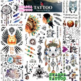 แทททู 4ใบ100บาท มินิมอล รอยสักชั่วคราว tattoo รอยสัก