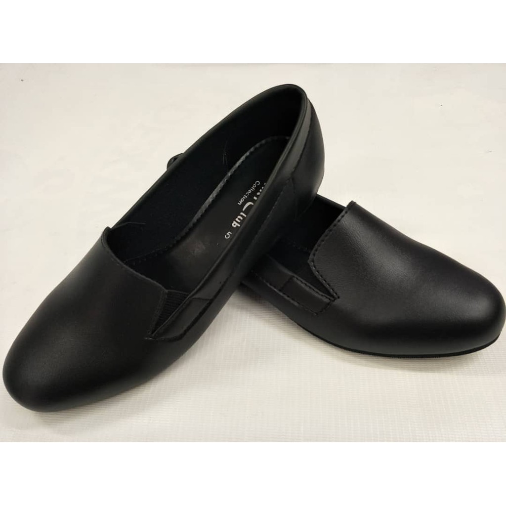 Lady PVC Black School Shoe /Ladies Official Shoe 014BK