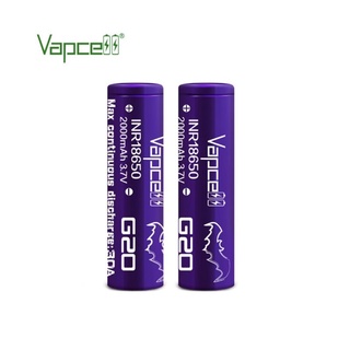 Vapcell G20 INR18650 2000mAh 3.7V 30A(ได้ถ่าน2ก้อน) ของแท้เช็คโค๊ตได้