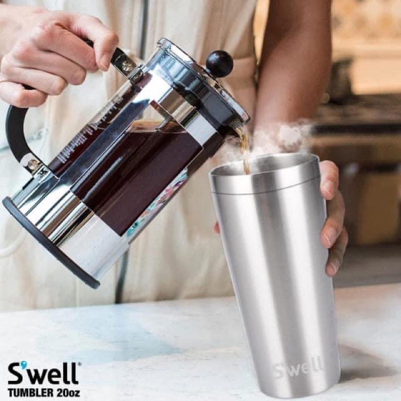 Swell tumbler 20oz แก้วน้ำเก็บอุหภูมิ แก้วน้ำดีไซด์ใหม่ทันสมัยสามารถเก็บความเย็นได้ยาวนาน ตัวด้านในเ