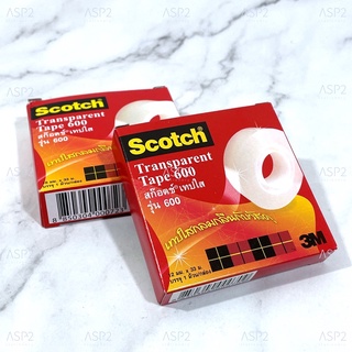 เทปใส สก๊อตซ์ Scotch Transparent Tape รุ่น 600 ขนาด 12มม./18 มม. (แกน 1 นิ้ว)