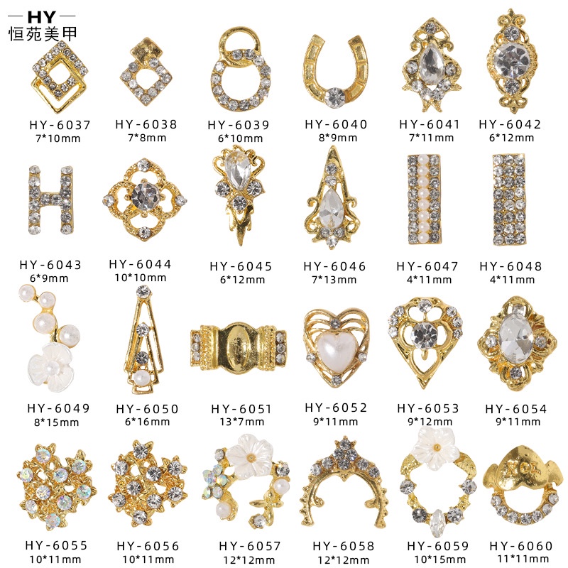 ใหม่ เพชรอัลลอย รูปดอกไม้ สําหรับตกแต่งเล็บ 2022 พร้อมส่ง