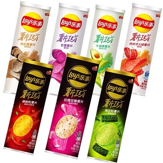 พร้อมส่ง!!Lays เลย์จีนประป๋อง รสพิเศษหลากหลายรสชาติ มันฝรั่งทอดกรอบ 乐事薯片工坊104g