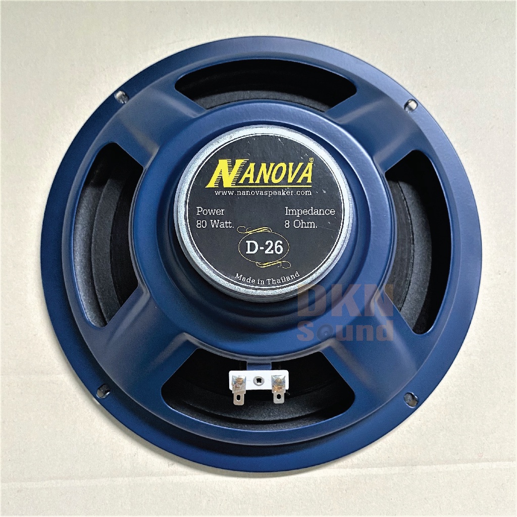 เสียงดีมาก! ดอกลำโพงกลางเบส ขอบโฟม ขนาด 10” Nanova รุ่น D-26 แม่เหล็ก 80 มิล 80 W แท้ (1 ดอก) Made in Thailand