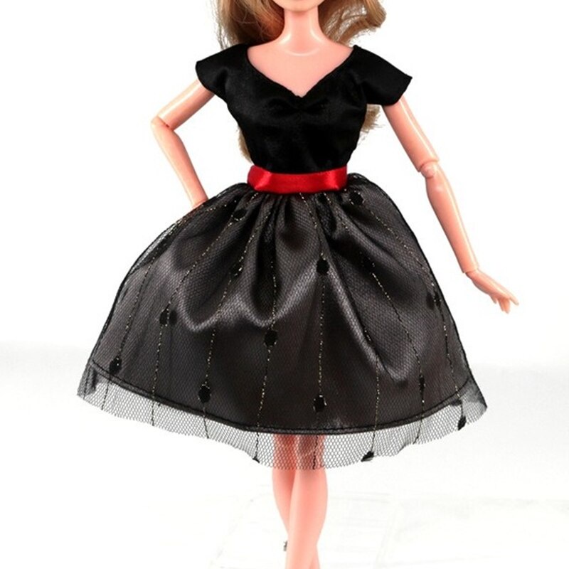 เสื้อผ้าแฟชั่นตุ๊กตาบาร์บี้แฮนด์เมด 9 สไตล์สวยงามกระโปรงเจ้าหญิงลายดอกไม้ - รูปที่ 6