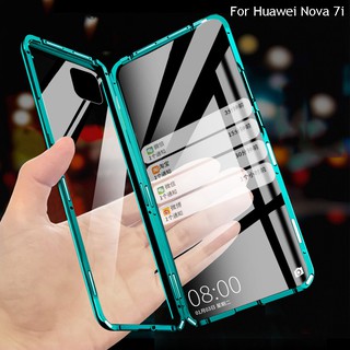 Huawei Nova 7i กันกระแทก สองด้าน กระจกนิรภัย เคสแม่เหล็ก เคสโทรศัพท์